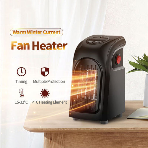 Winter Air Heater Fan Heater Electric Home Heaters Mini Room Air Wall Heater Ceramic Heating Warmer Fan for Home Office Camping